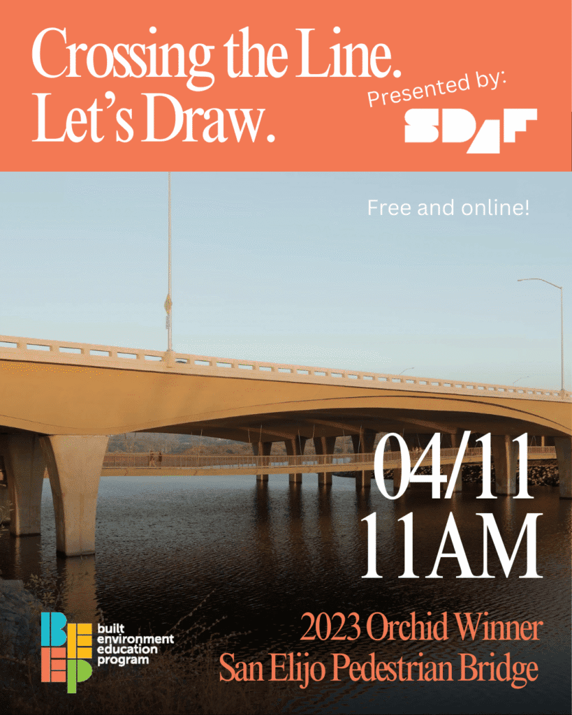 Crossing The Line. Let's Draw. San Elijo Bridge