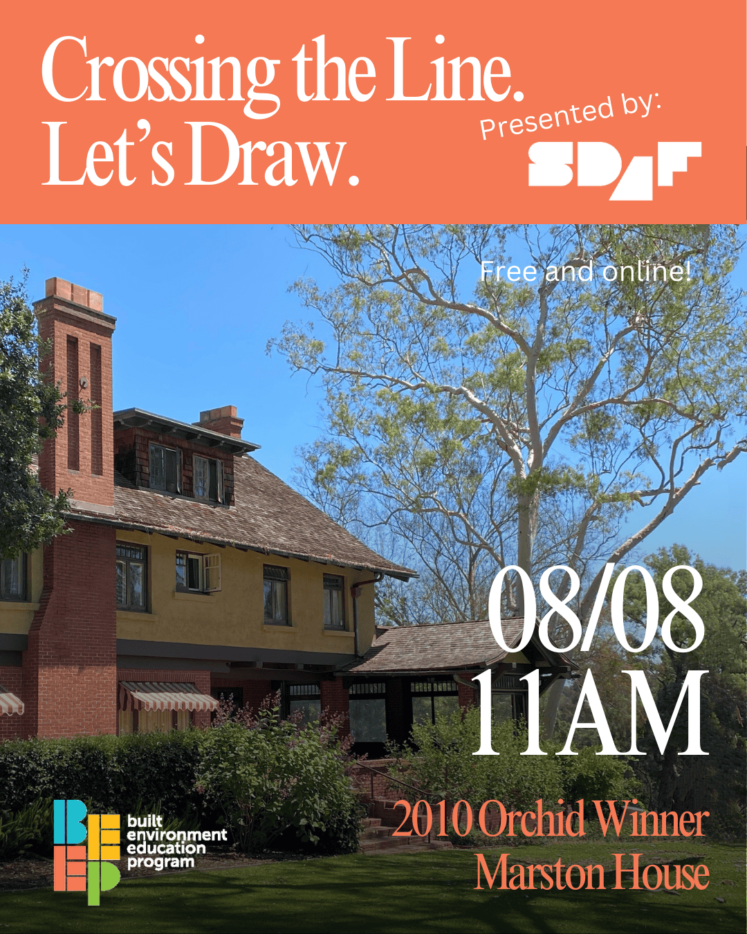 Crossing The Line. Let's Draw. Marston House