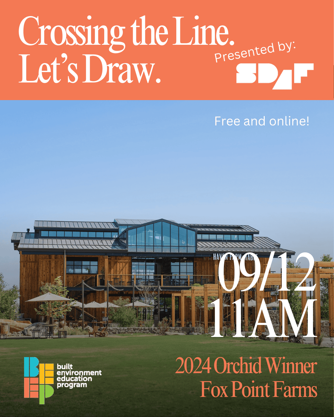 Crossing The Line. Let's Draw. Fox Point Farms.