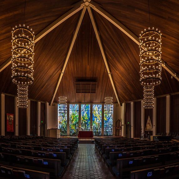 The interior of All Souls Church